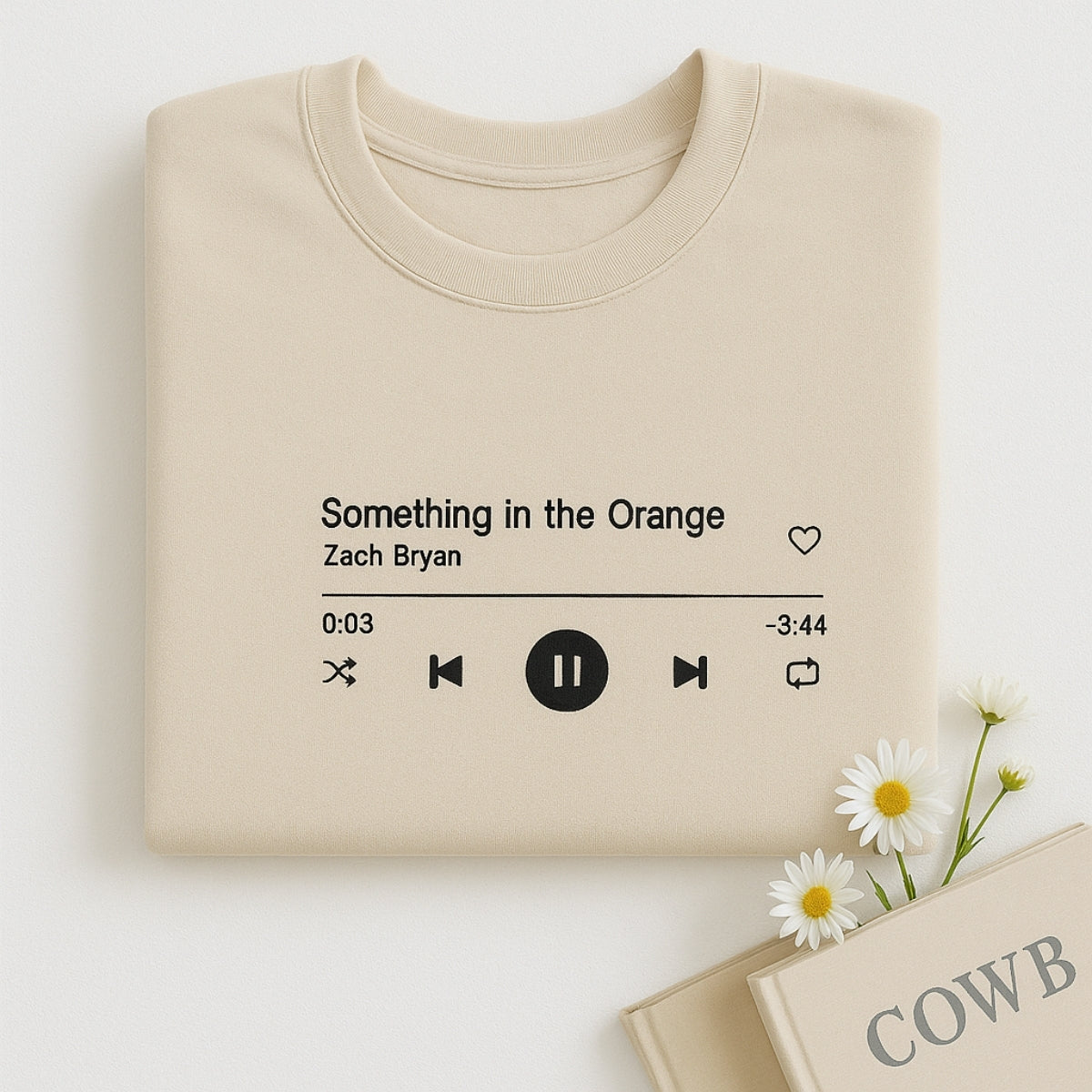 Favorite Song Custom Embroidered Music Sweatshirt - Personalized Player Gift