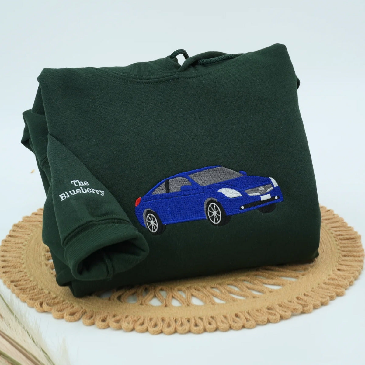 Car Lover Gift Custom Embroidered Sports Car Sweatshirt - Vehicle Hoodie