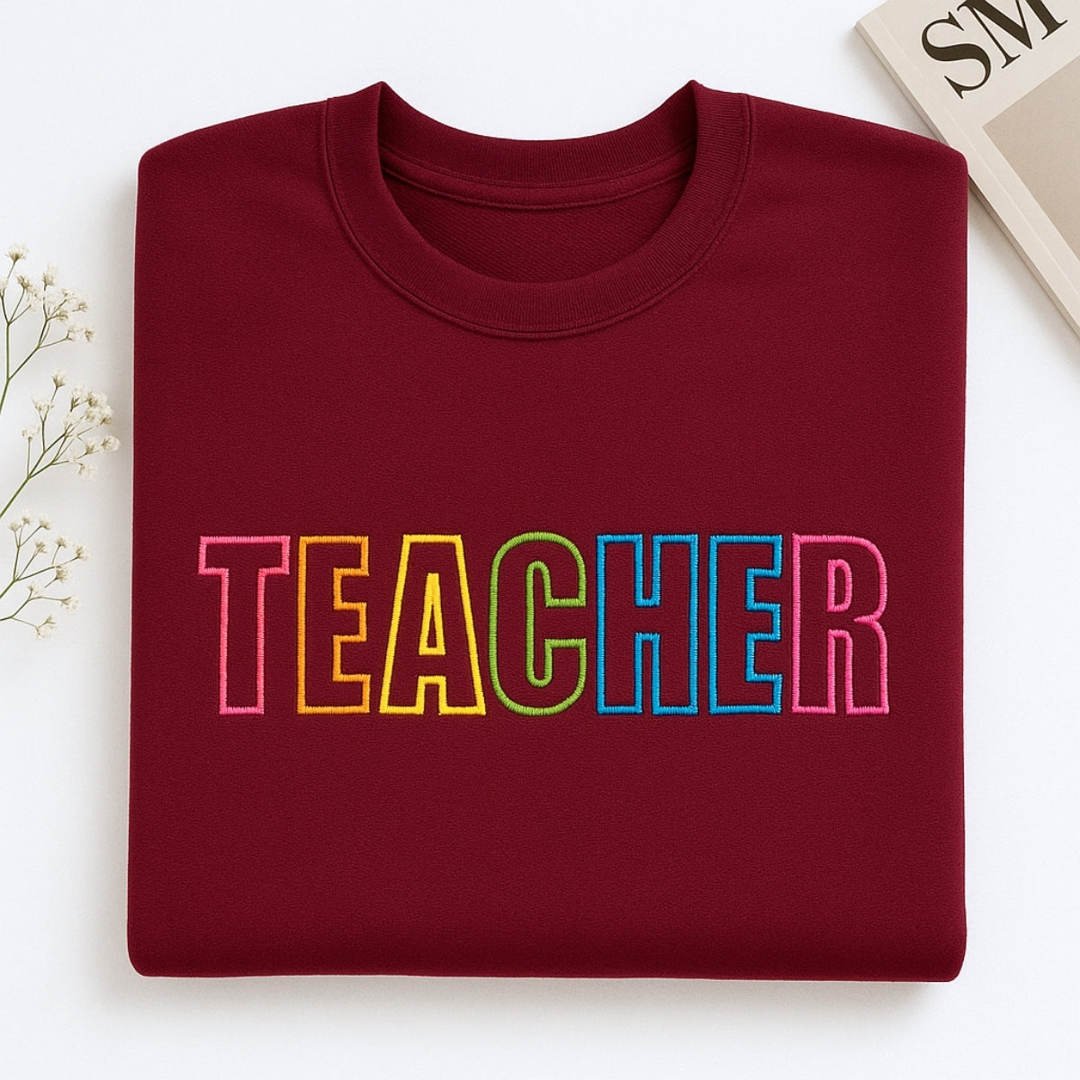 Teacher Appreciation Gift Custom Embroidered Varsity Hoodie - Educator Sweatshirt