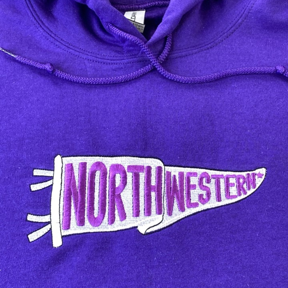 School Pennant Custom Embroidered Hoodie - Personalized Team Spirit Sweatshirt - Bulk Order