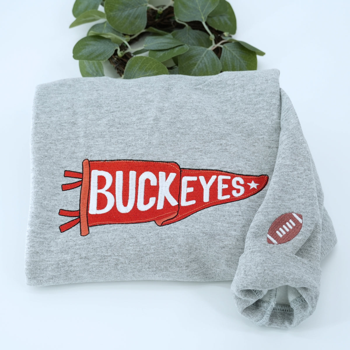 Sports Pennant Custom Embroidered Hoodie - Personalized Team Spirit Sweatshirt - Fan Gift
