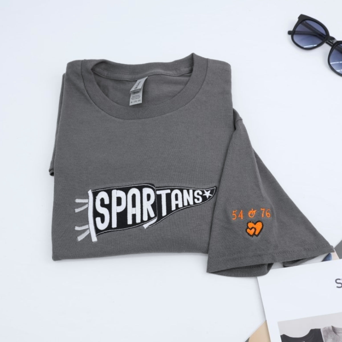 Spartans Custom Embroidered Sweatshirt - Personalized Sports Apparel - Numbers Gift