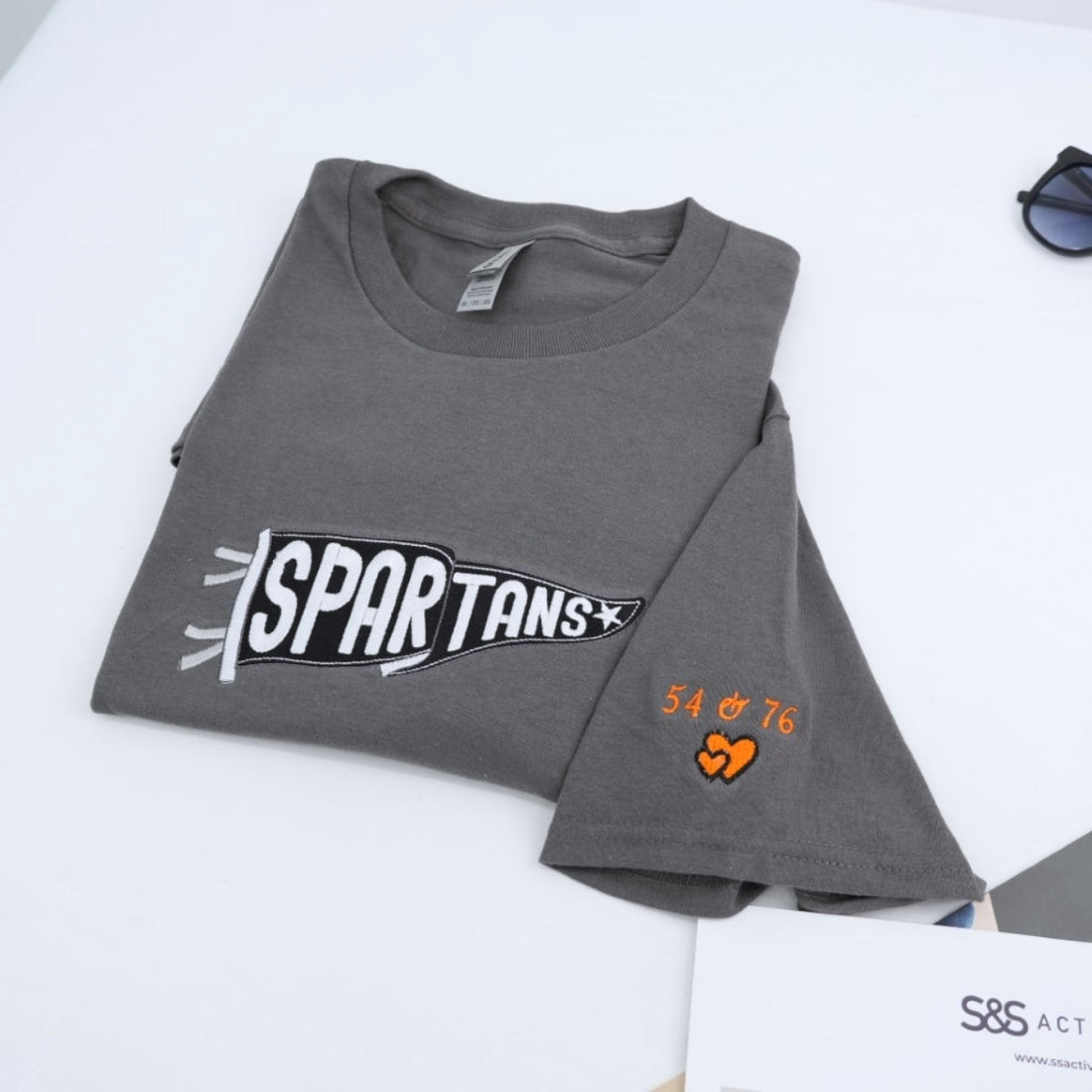 Spartans Custom Embroidered Sweatshirt - Personalized Sports Apparel - Numbers Gift