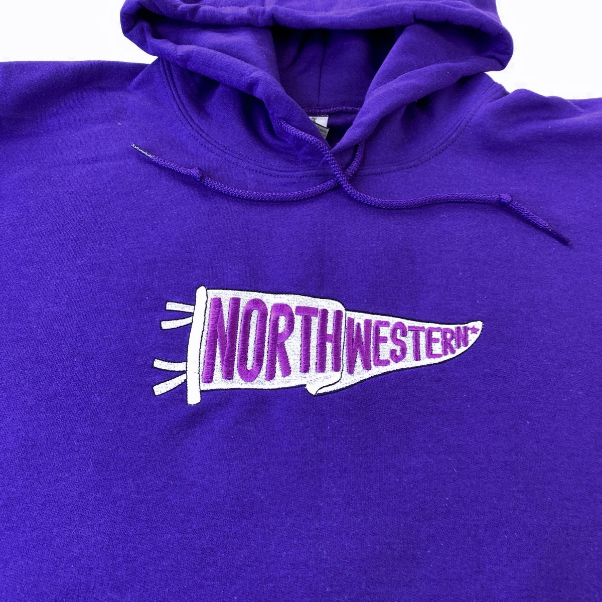 College Pennant Custom Embroidered Hoodie - Personalized Alumni Gift Sweatshirt