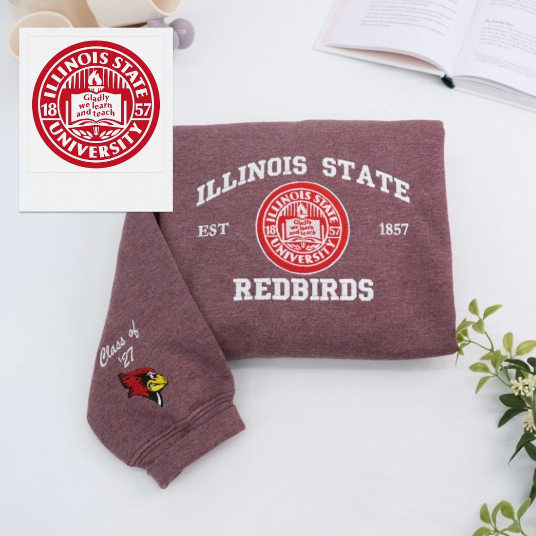 College School Spirit Custom Embroidered Hoodie - Personalized Alumni Gift Sweatshirt