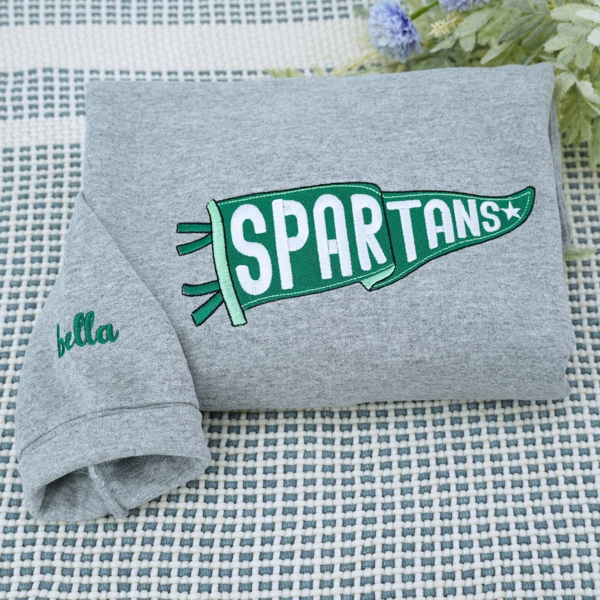 College Spirit Custom Embroidered Hoodie - Personalized School Pride Alumni Student Gift