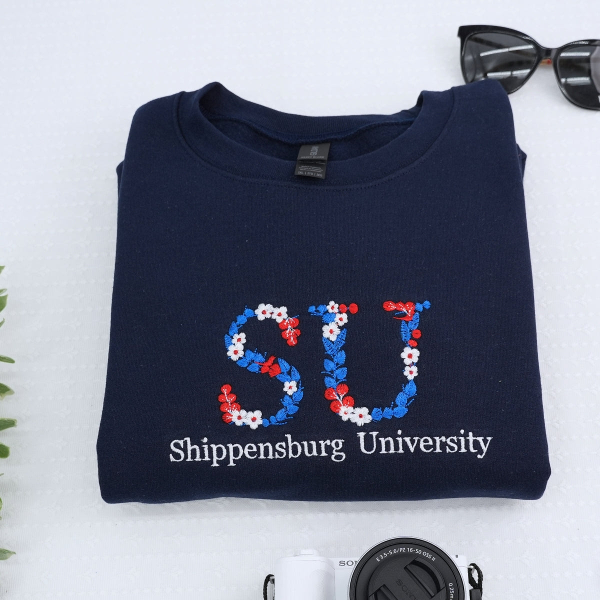 Floral Letter Custom Embroidered Hoodie - Personalized College Graduation Sweatshirt