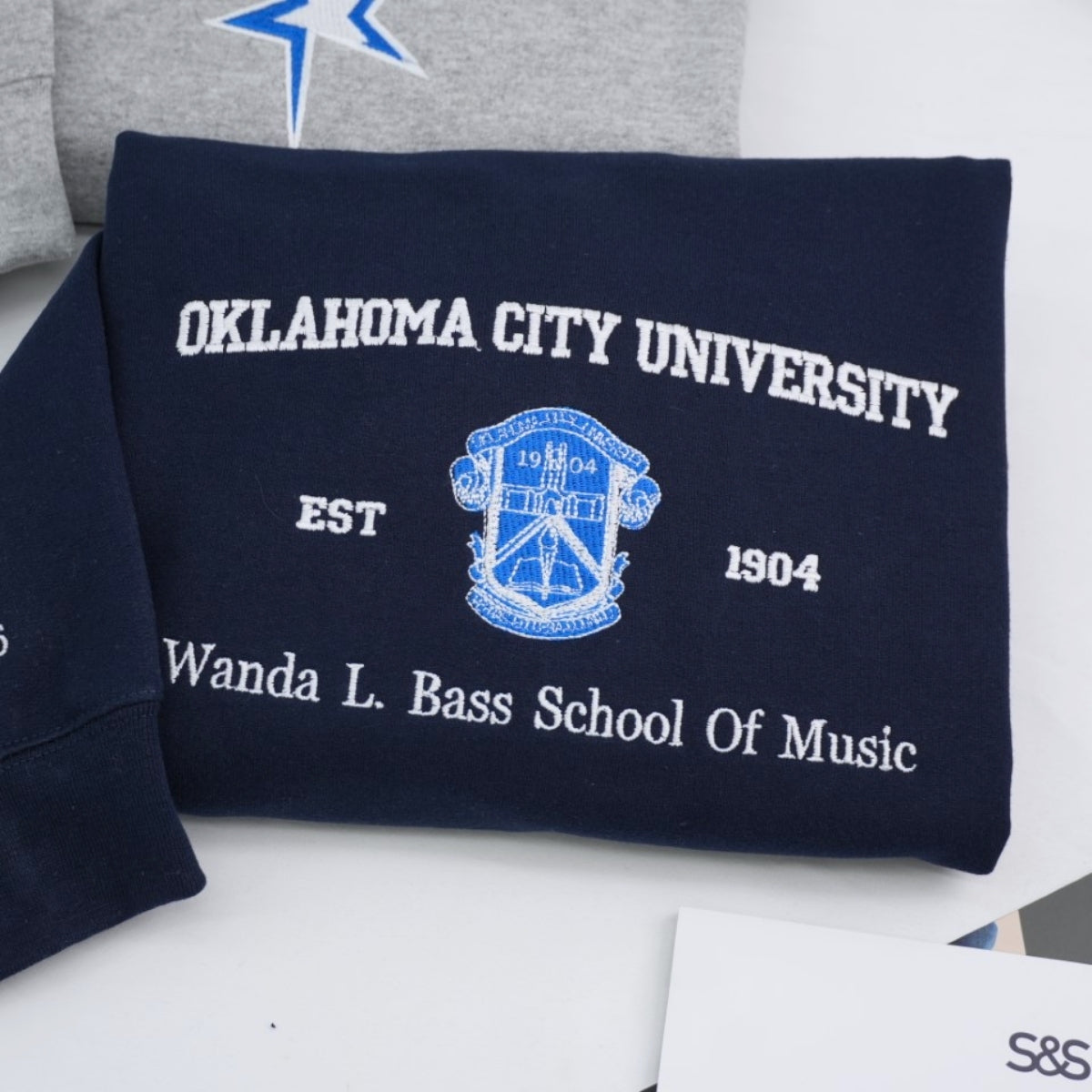 College Logo Custom Embroidered Hoodie - Personalized School Sweatshirt Student Gift