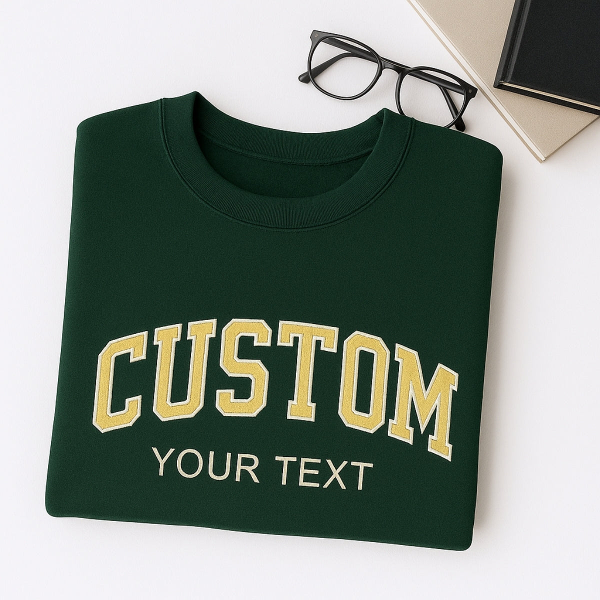 Varsity Custom Embroidered Sweatshirt - Personalized Text Pullover Gift