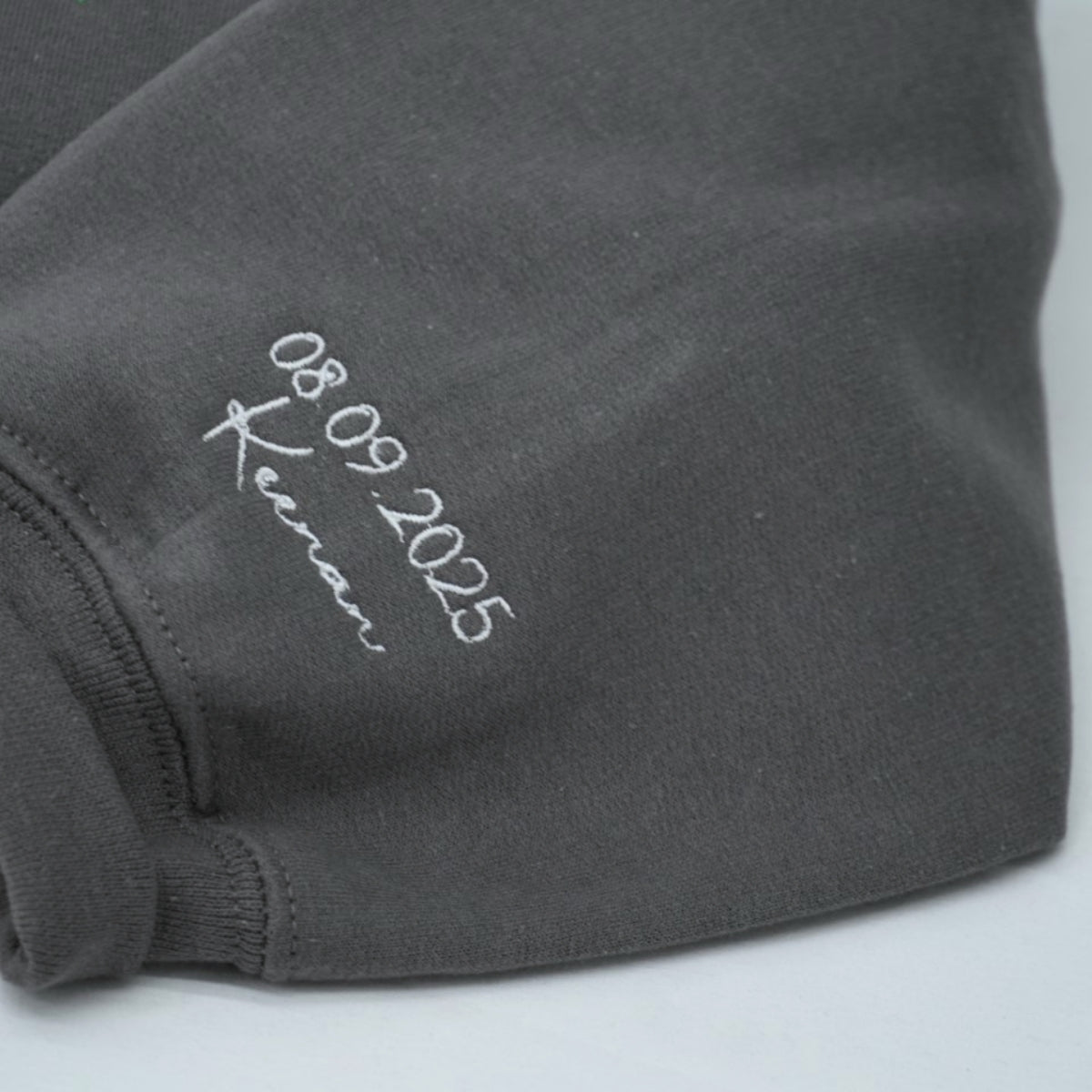 Wedding Bouquet Custom Embroidered Hoodie - Personalized Bride Wedding Date Keepsake