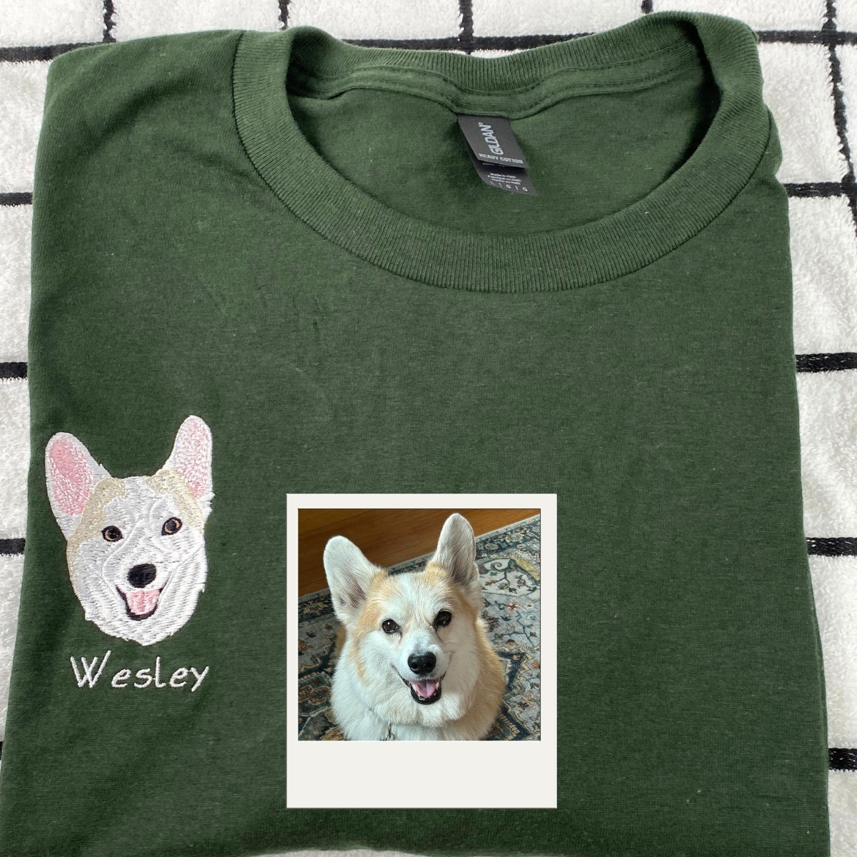 Custom Embroidery Dog Hoodies - Personalized Pet Portrait Sweatshirts - Premium Dog Mom Gift