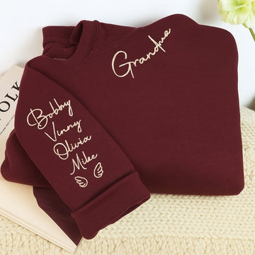 Custom Grandma Sweaters - Personalised Grandchildren Names Embroidered - Perfect Mother's Day Gift