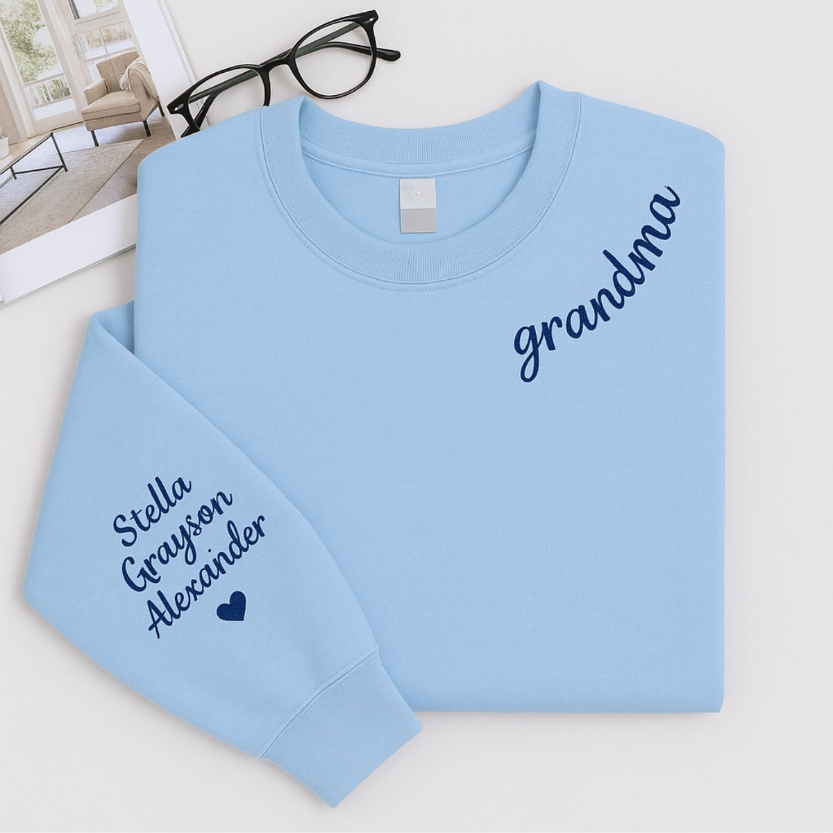 Custom Grandma Sweaters - Personalised Grandchildren Names Embroidered - Perfect Mother's Day Gift