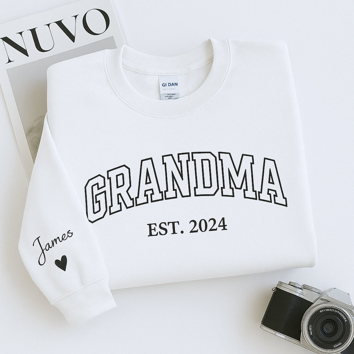 Custom Grandma Varsity Hoodie - Personalised Grandchildren Names - Perfect Mother's Day Gift