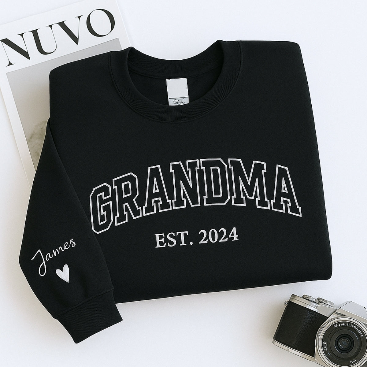 Custom Grandma Varsity Hoodie - Personalised Grandchildren Names - Perfect Mother's Day Gift