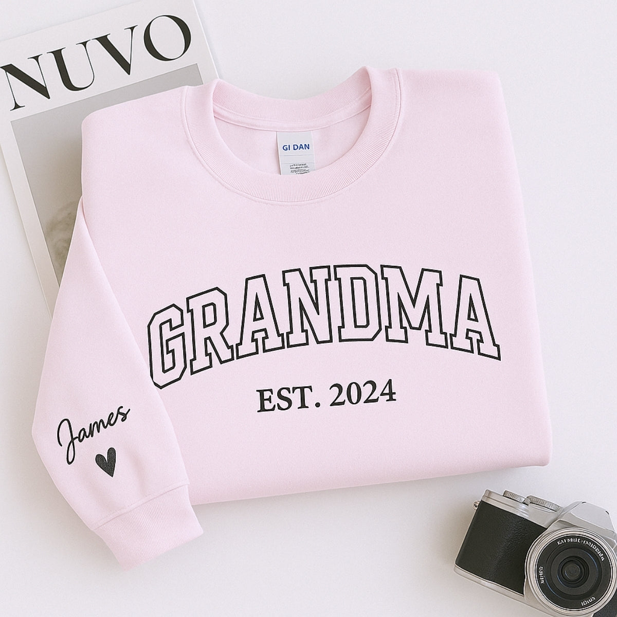 Custom Grandma Varsity Hoodie - Personalised Grandchildren Names - Perfect Mother's Day Gift