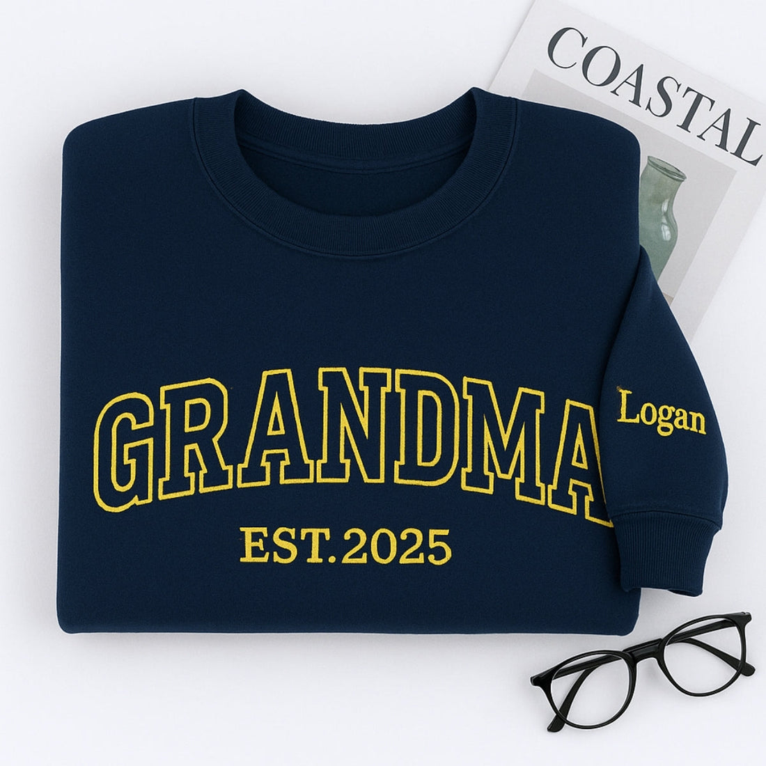 Custom Grandma Varsity Hoodie - Personalised Grandchildren Names - Perfect Mother's Day Gift