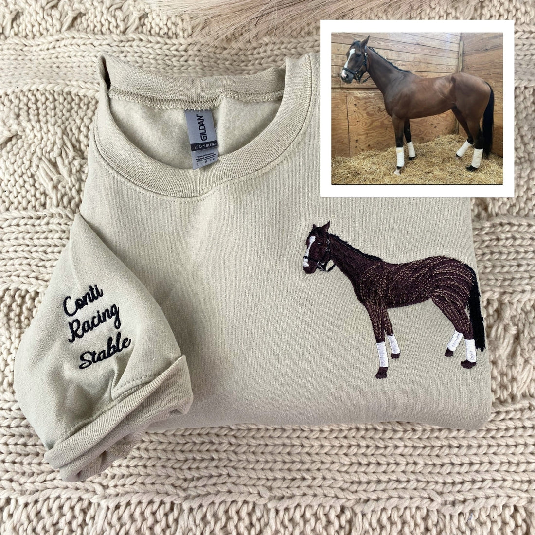 Custom Horse Rider Hoodies - Personalized Equestrian Portrait Sweatshirts - Horse & Rider Memory Gift