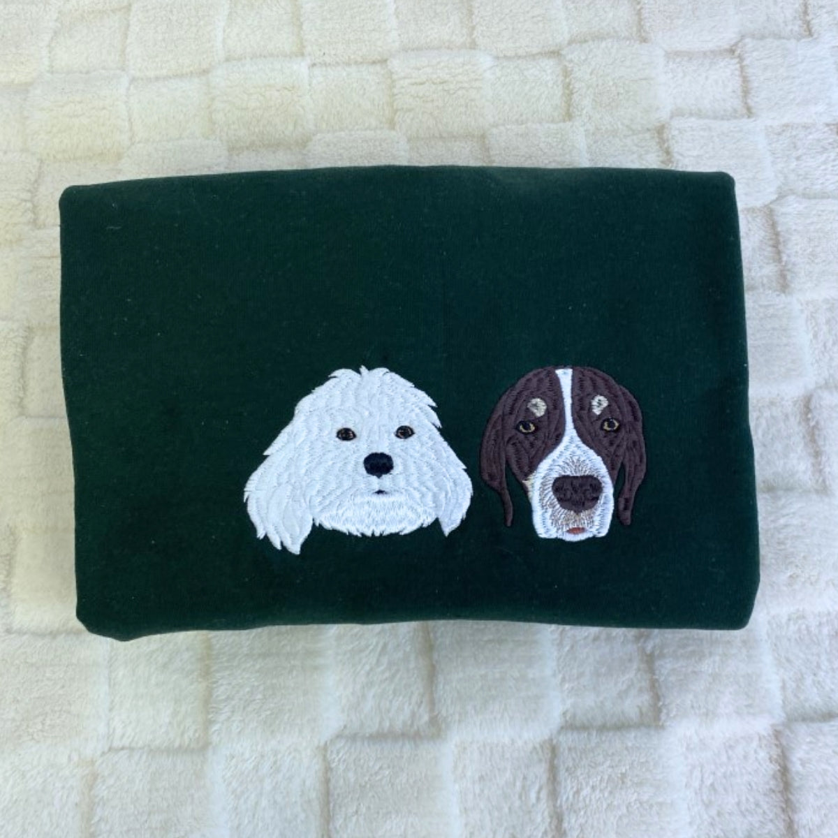 Custom Multi Pet Portrait Hoodies - Dog Family Embroidered Sweatshirts With Names - Premium Pet Parent Gift