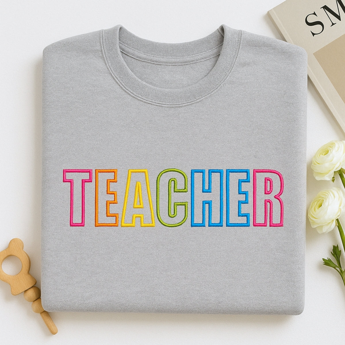 Custom Teacher Hoodies | Varsity Embroidered Teacher Sweaters - Perfect Educator Appreciation Gift