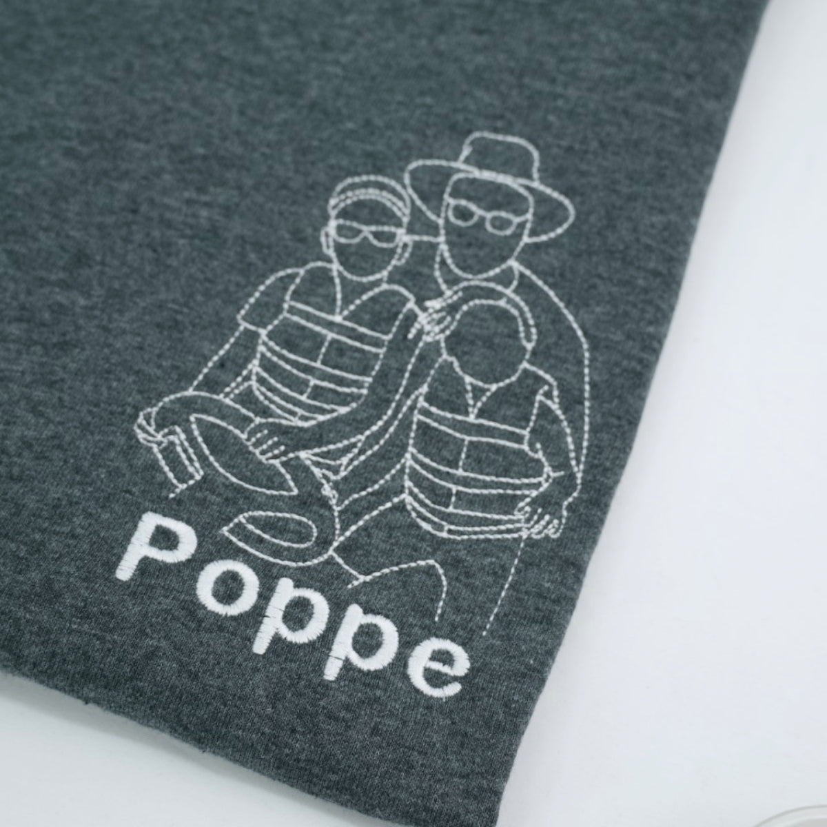 Dad Baby Custom Embroidered T-Shirt - Father Child Matching Shirt - Personalized New Dad Gift