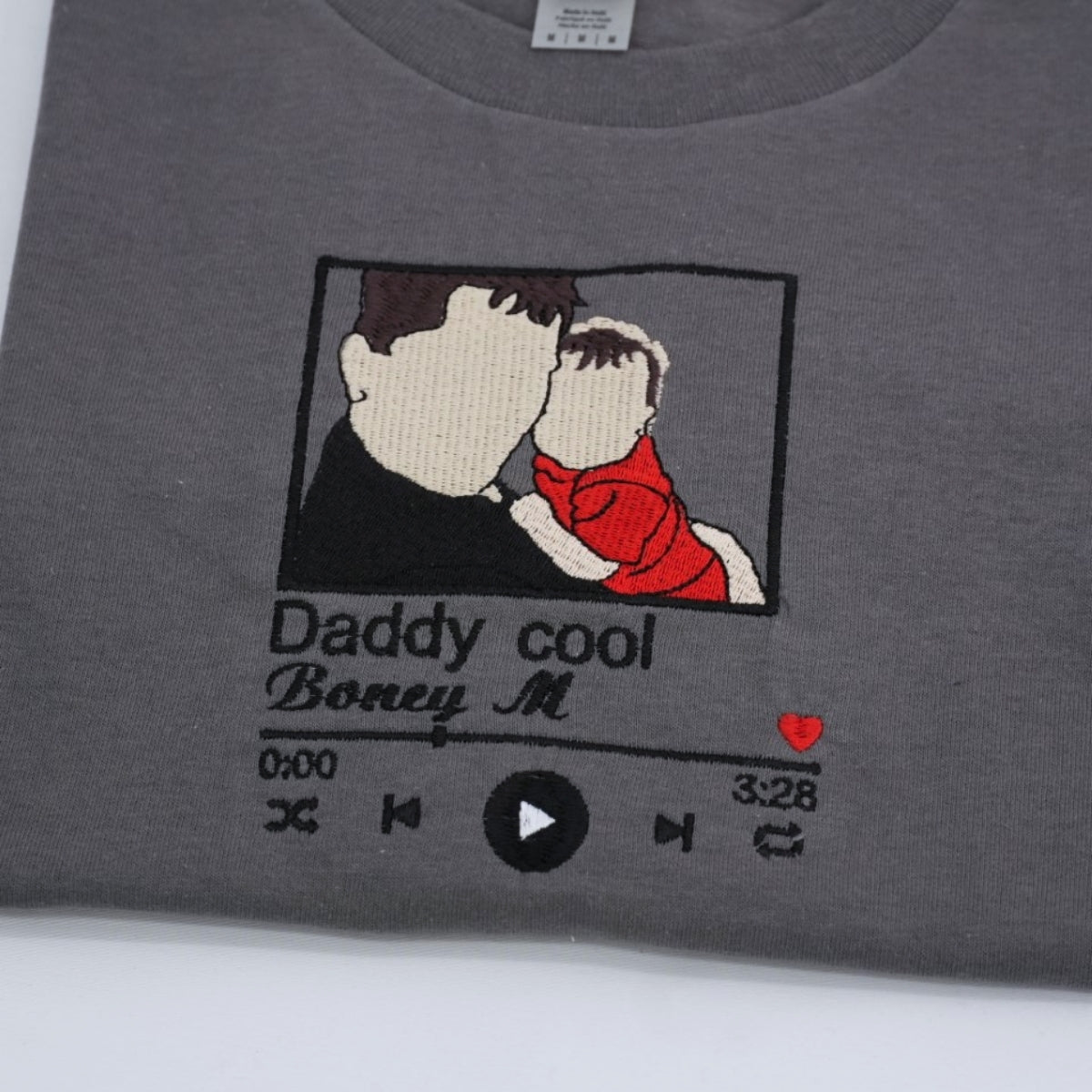 Team Daddy Custom Embroidered T-Shirt - Personalized Father Shirt - Perfect Father's Day Gift