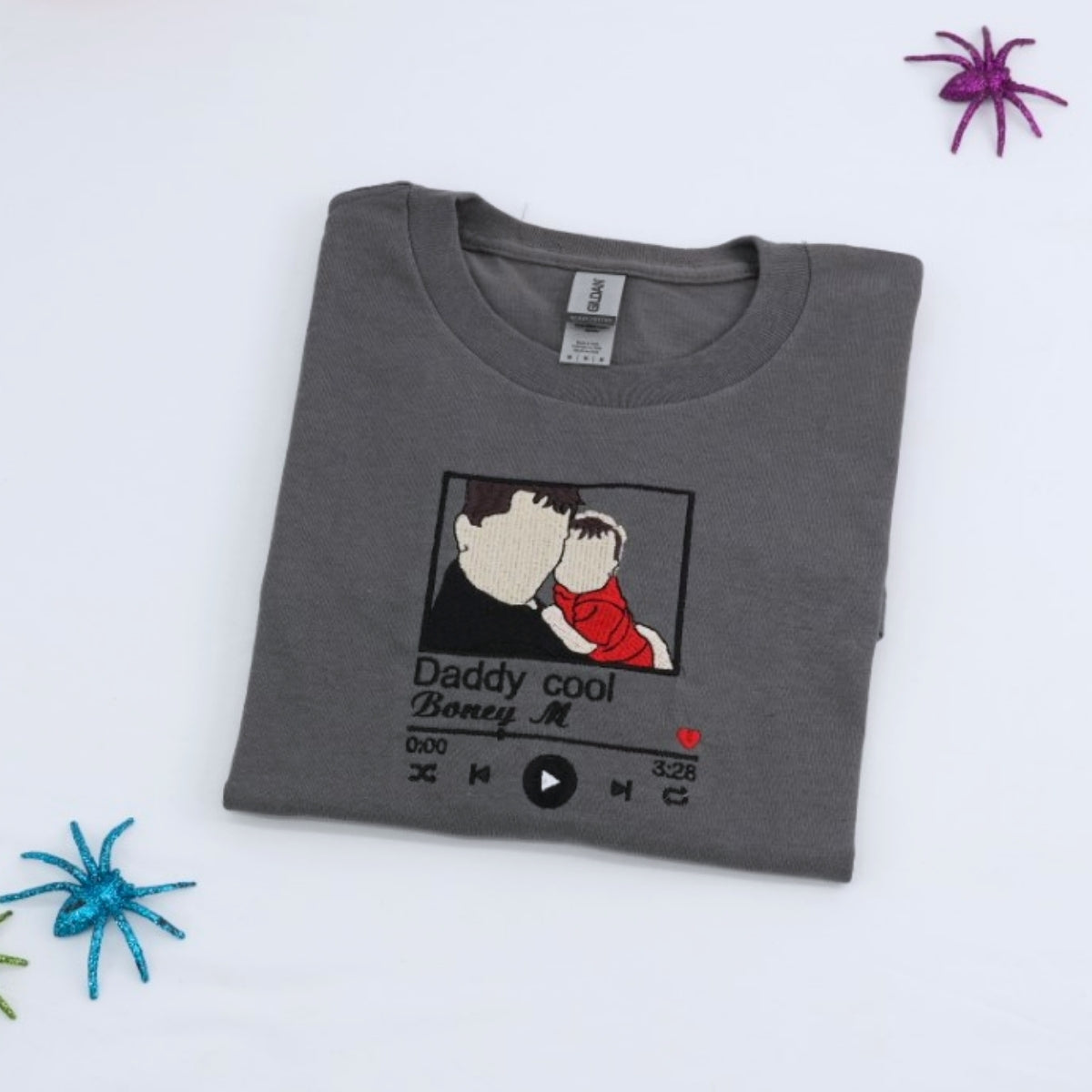 Team Daddy Custom Embroidered T-Shirt - Personalized Father Shirt - Perfect Father's Day Gift