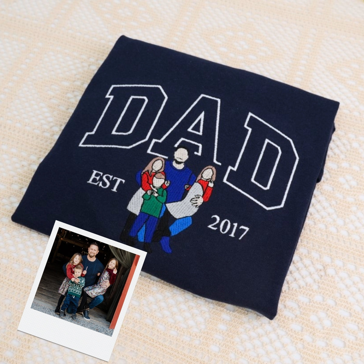 Varsity Dad Custom Embroidered T-Shirt - Personalized Father Apparel - Perfect Father's Day Gift