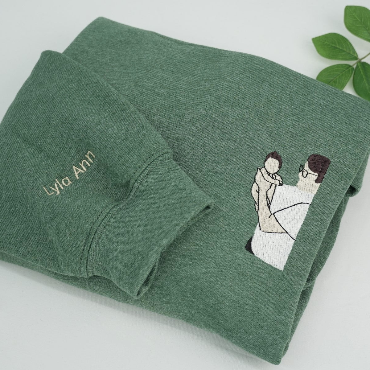 Dad Daughter Custom Embroidered Hoodie - Personalized Father Child Sweatshirt - Father's Day Gift