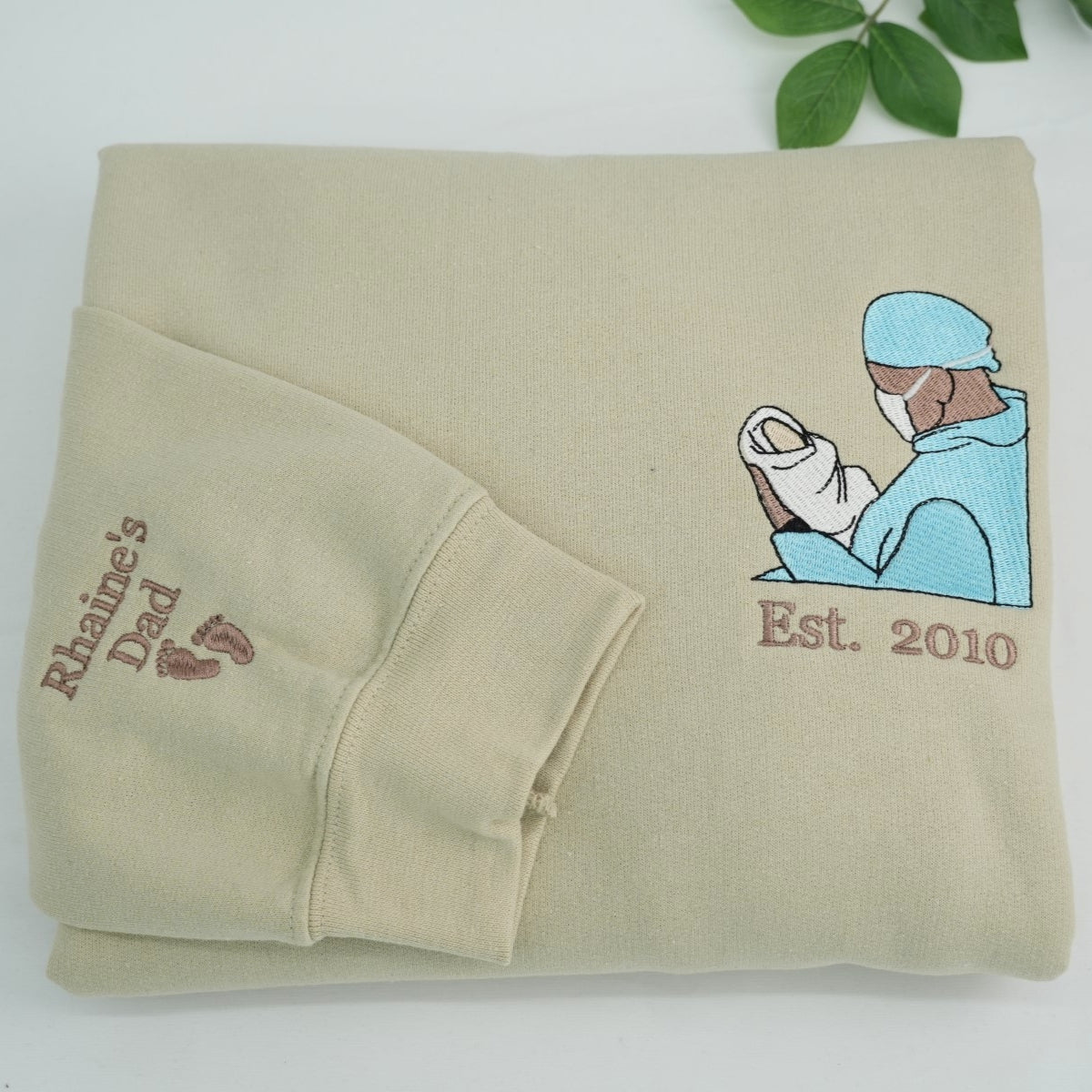 Girl Dad Custom Embroidered Hoodie - Personalized Father Daughter Sweatshirt - Father's Day Gift