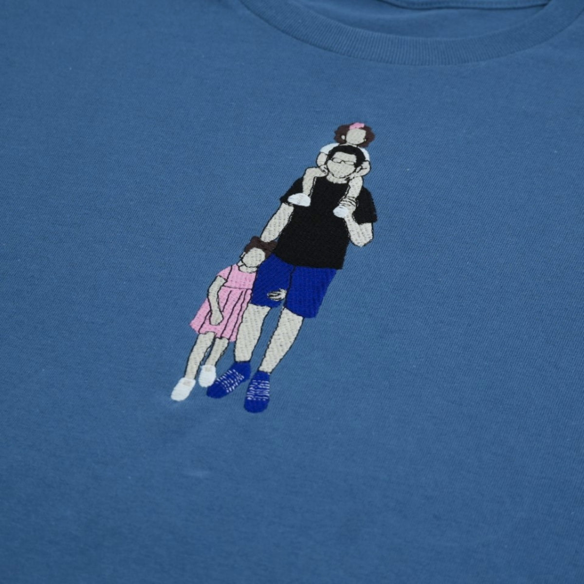 Girl Dad Custom Embroidered Hoodie - Personalized Father Daughter Sweatshirt - Father's Day Gift