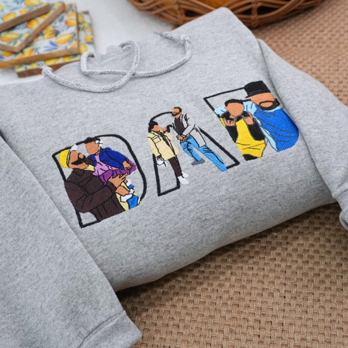 Dad Custom Hoodies - Father Embroidered Sweaters - Perfect Father's Day Gift