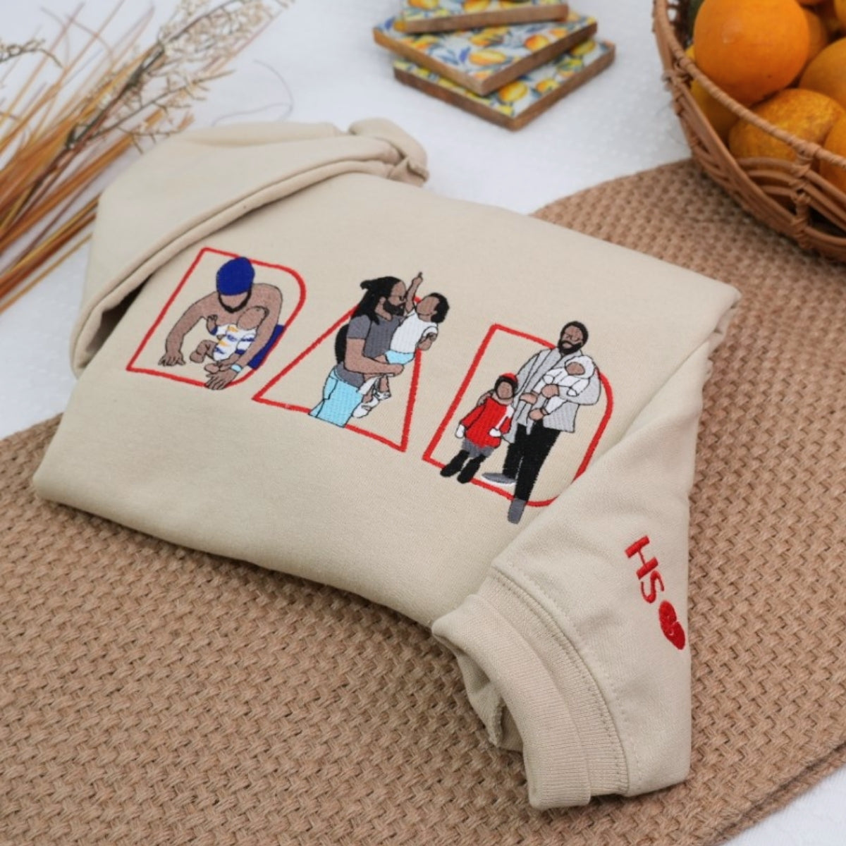 Dad Life Custom Hoodies - Father Embroidered Sweaters - Perfect Father's Day Gift