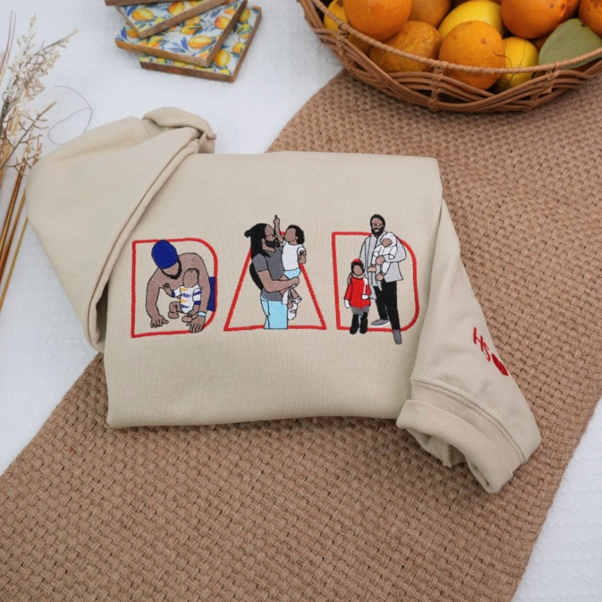 Dad Life Custom Hoodies - Father Embroidered Sweaters - Perfect Father's Day Gift