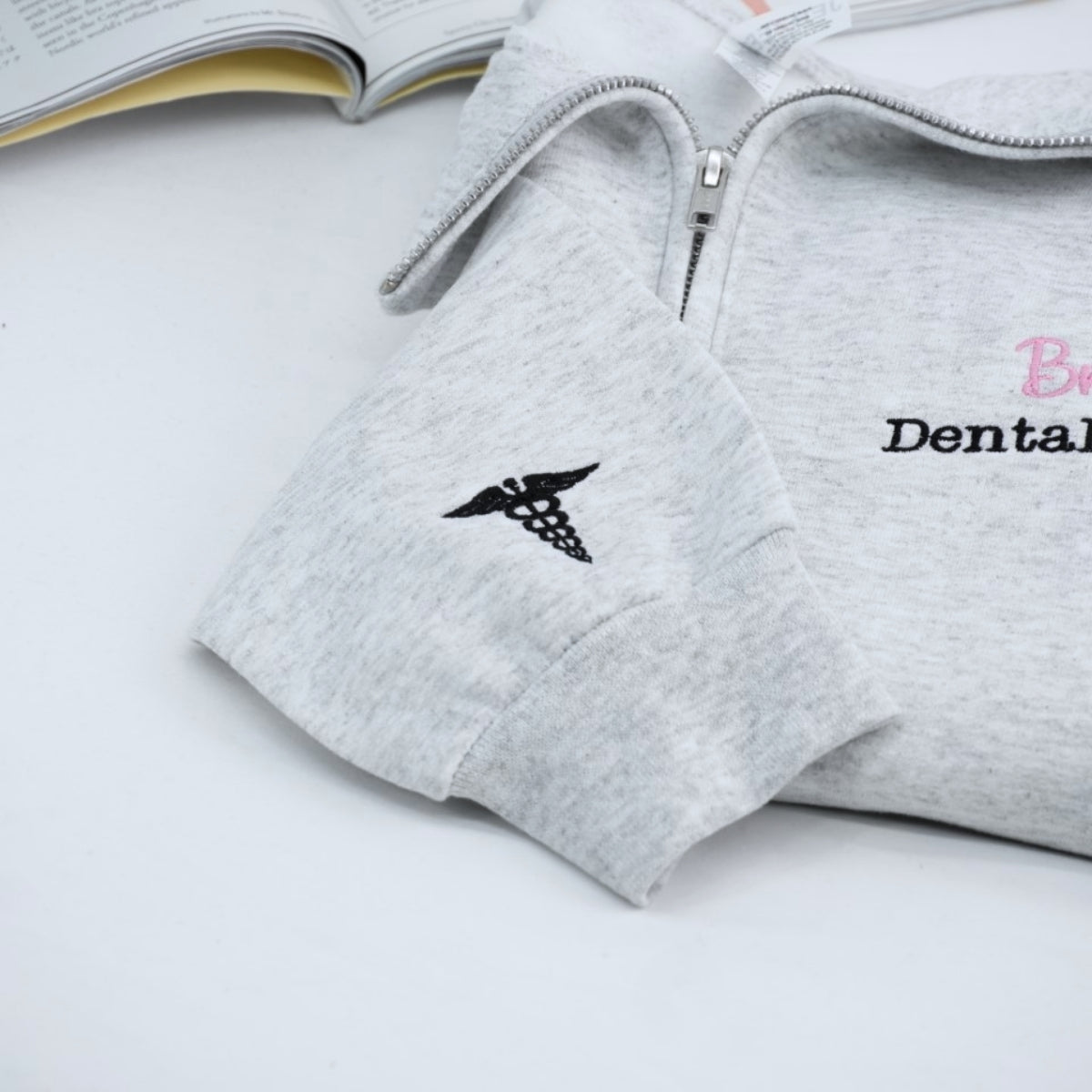 Dental Assistant Custom Embroidered Quarter Zip - Personalized Healthcare Sweatshirt - Dental Gift