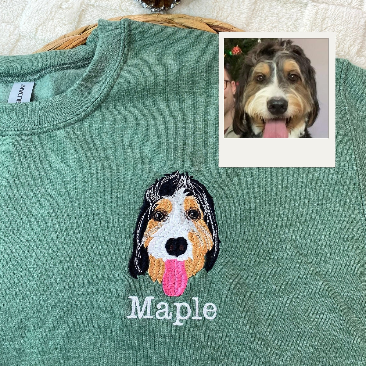 Dog Lover Custom Embroidered Hoodie - Pet Mom Sweatshirt - Personalized Dog Parent Gift