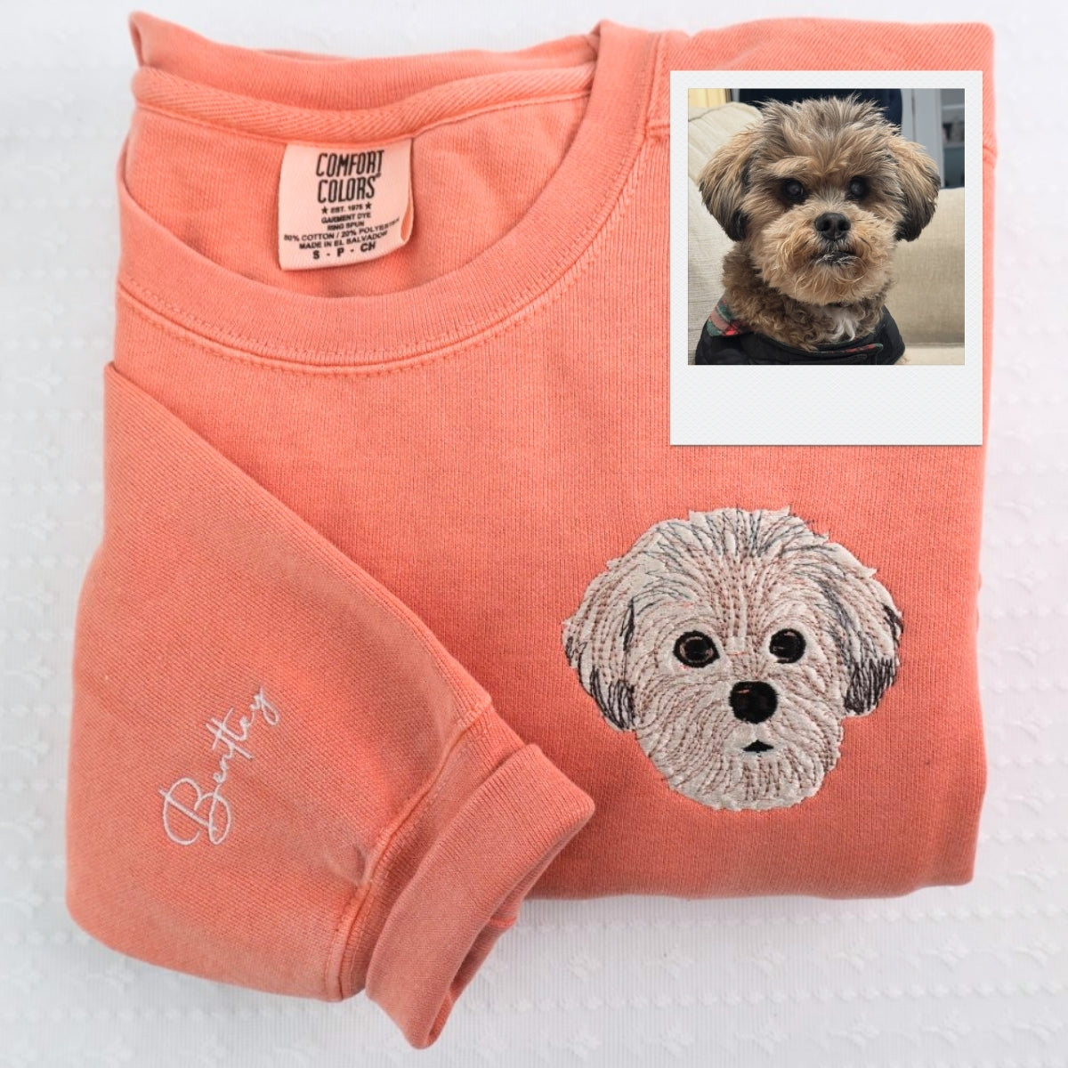 Dog Face Embroidered Sweatshirts | Custom Dog Breed Portrait Collection - Personalized Dog Lover Shirts - Perfect Dog Mom Dad Gift