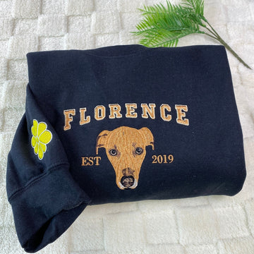 Dog Mom Hoodies - Custom Pet Parent Embroidered Sweatshirts - Personalized Dog Face Apparel for Pet Moms & Dads