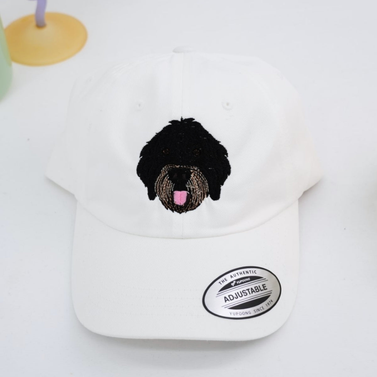 Dual Dog Portrait Custom Embroidered Cap - Multi-Pet Family Accessory - Personalized Dog Gift