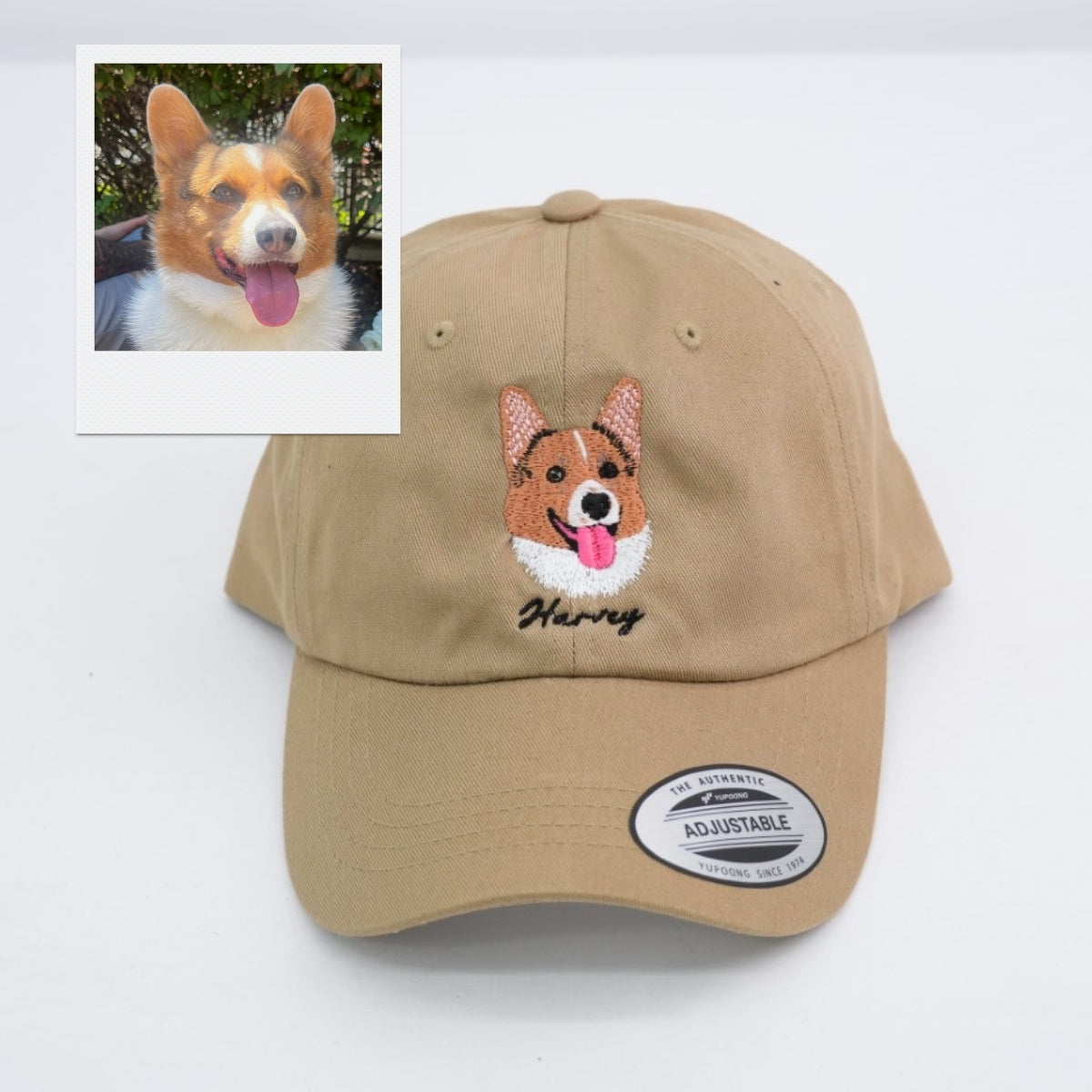 Dual Dog Portrait Custom Embroidered Cap - Multi-Pet Family Accessory - Personalized Dog Gift