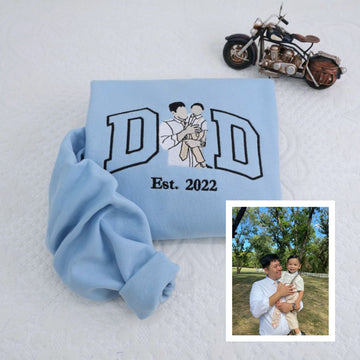 Established Dad Embroidered Hoodie - Personalized Father's Day Gift - Custom Year