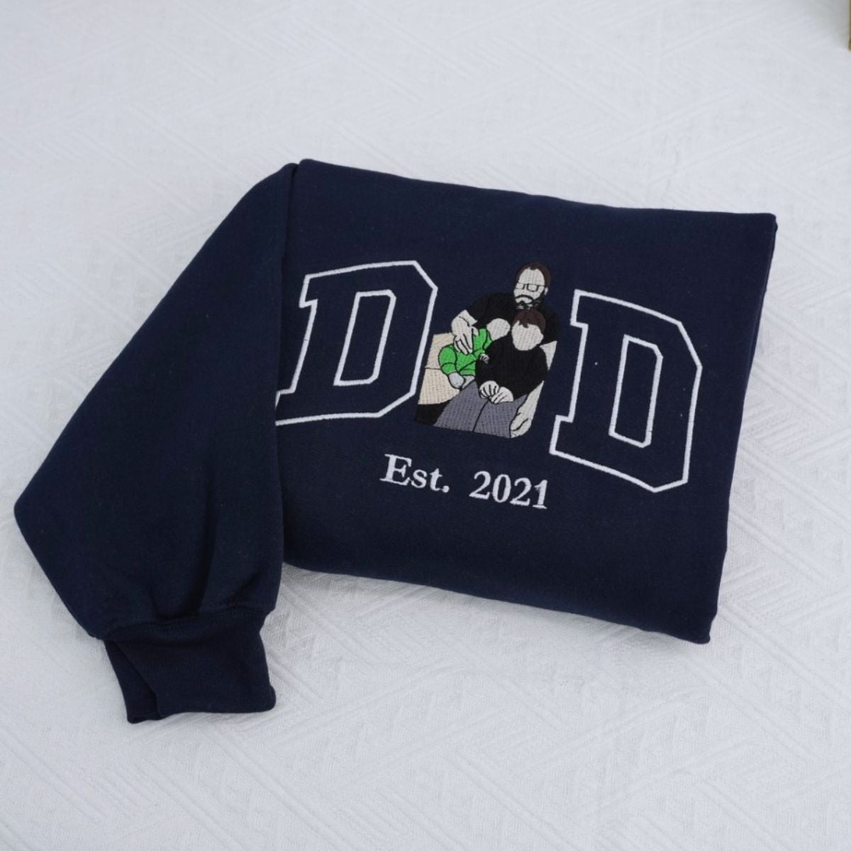 Established Dad Embroidered Hoodie - Personalized Father's Day Gift - Custom Year