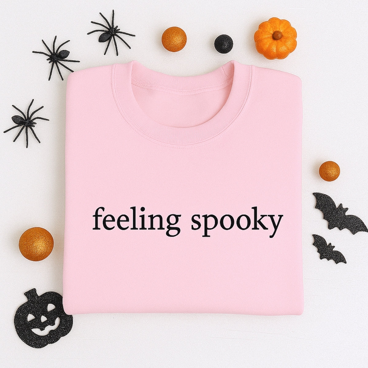 Feeling Spooky Custom Embroidered Sweatshirt - Halloween Apparel - Spooky Season Gift