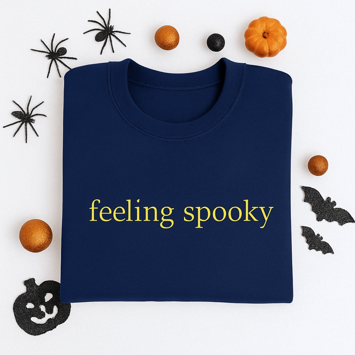 Feeling Spooky Custom Embroidered Sweatshirt - Halloween Apparel - Spooky Season Gift