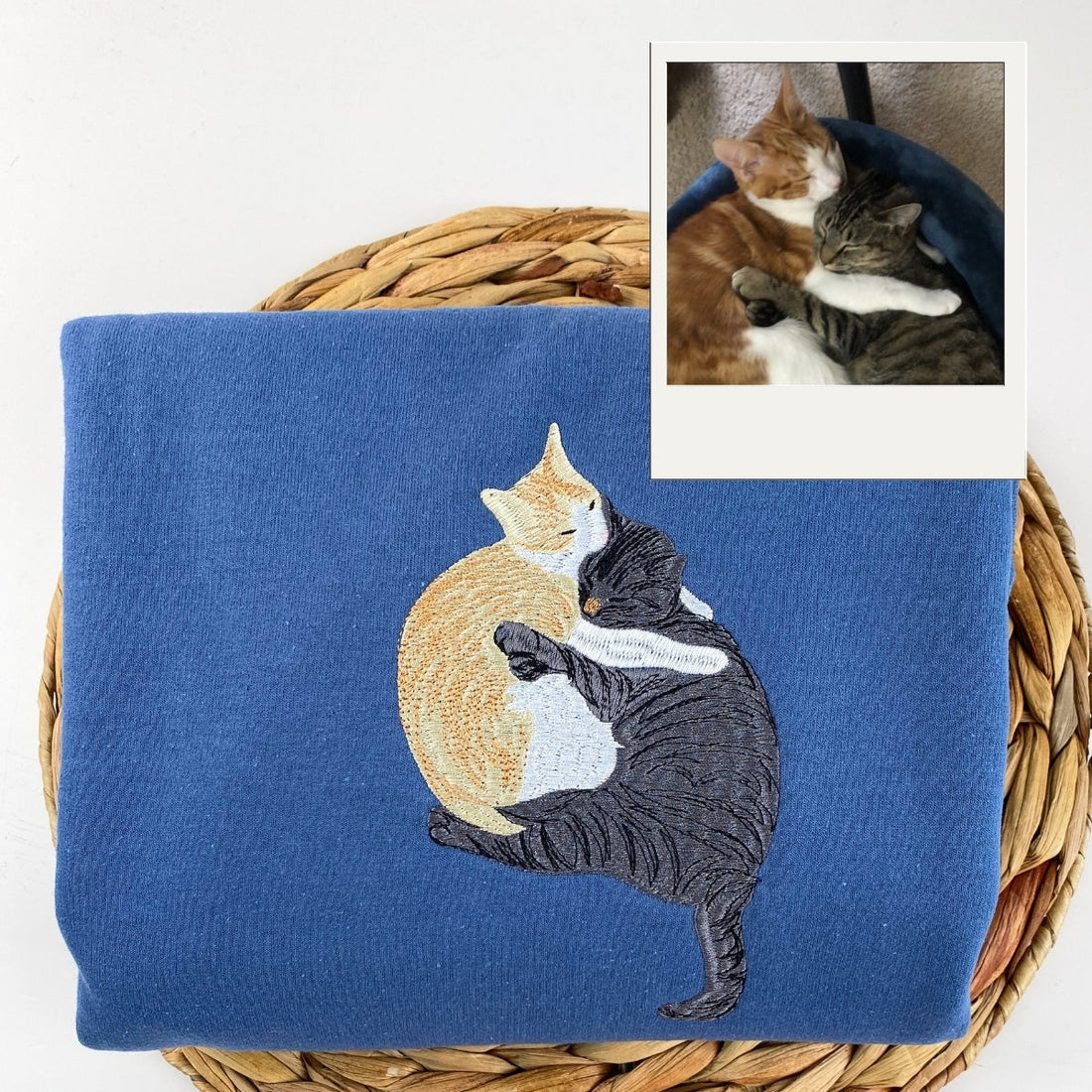 Fur Baby Custom Embroidered Hoodie - Cat Face Sweatshirt - Personalized Cat Family Apparel