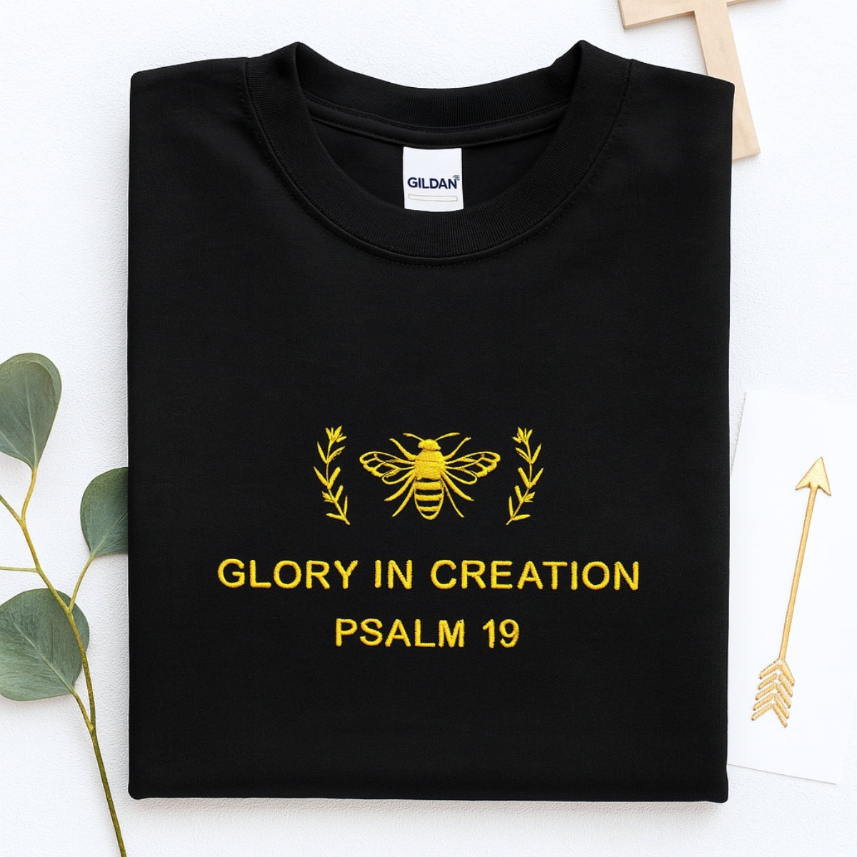 Glory In Creation Custom Embroidered Hoodie - Christian Nature Sweatshirt - Psalm 19 Faith Gift