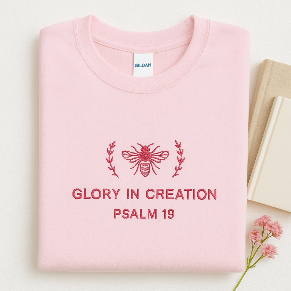 Glory In Creation Custom Embroidered Hoodie - Christian Nature Sweatshirt - Psalm 19 Faith Gift