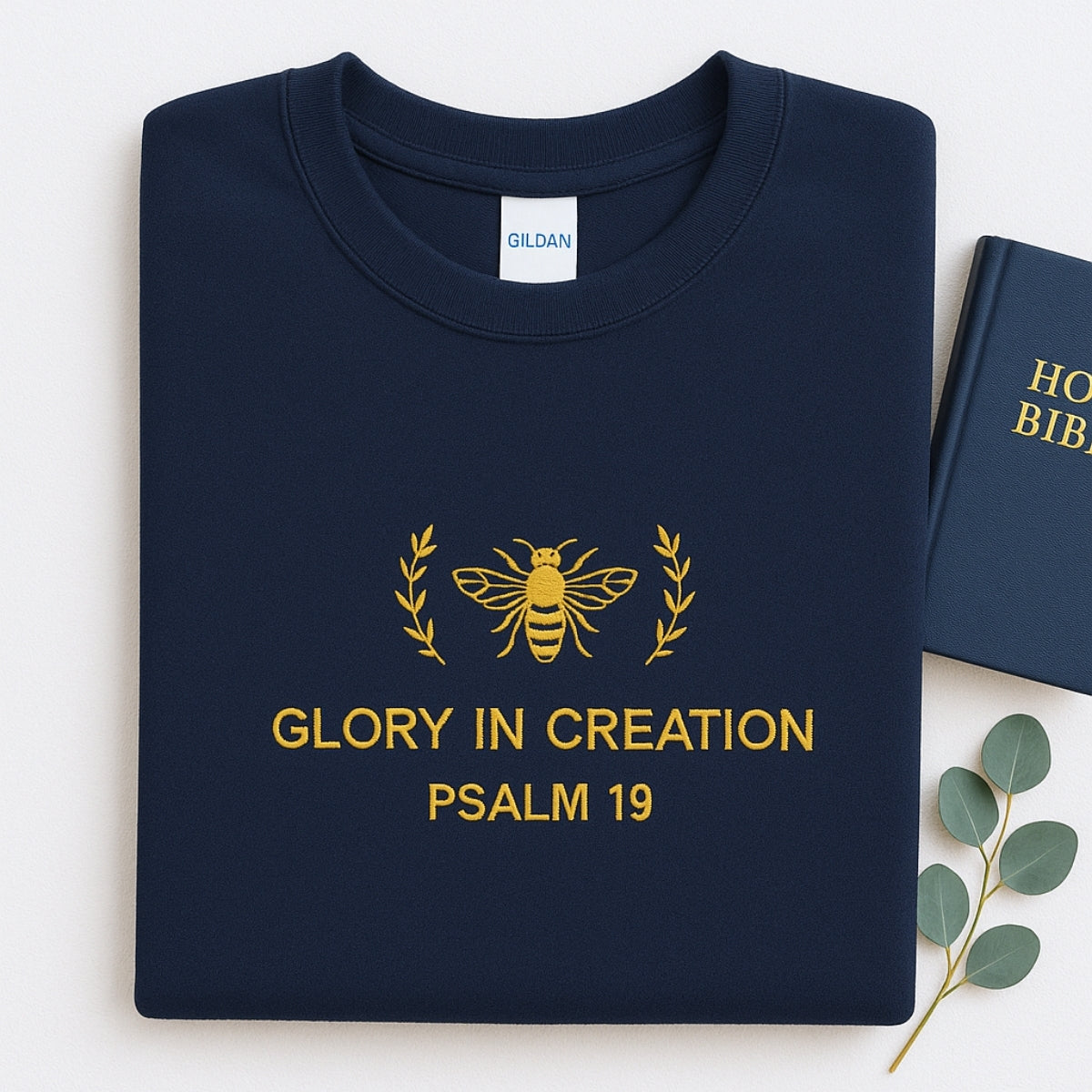 Glory In Creation Custom Embroidered Hoodie - Christian Nature Sweatshirt - Psalm 19 Faith Gift