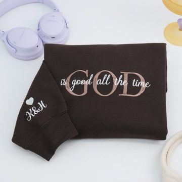 God Is Good Custom Embroidered Sweatshirt - Faith Christian Apparel - Religious Gift
