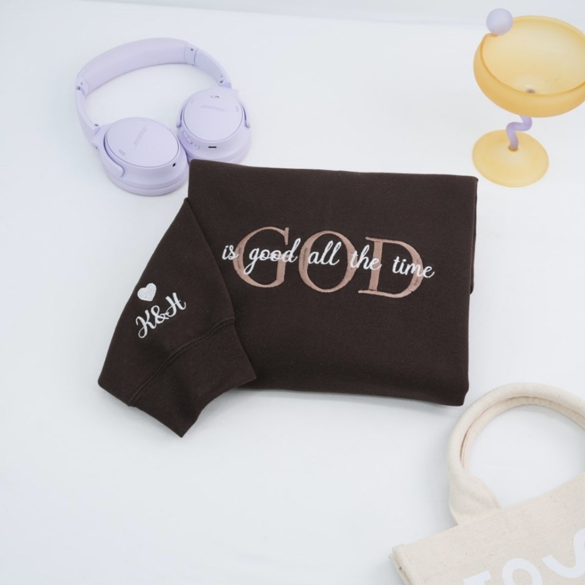God Is Good Custom Embroidered Sweatshirt - Faith Christian Apparel - Religious Gift